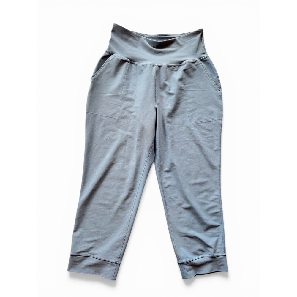 Old Navy Women's L High Rise Crop Jogger Powersoft Athletic Pants Light Blue